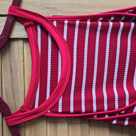 Red and white striped dress - Picture 2 of 4